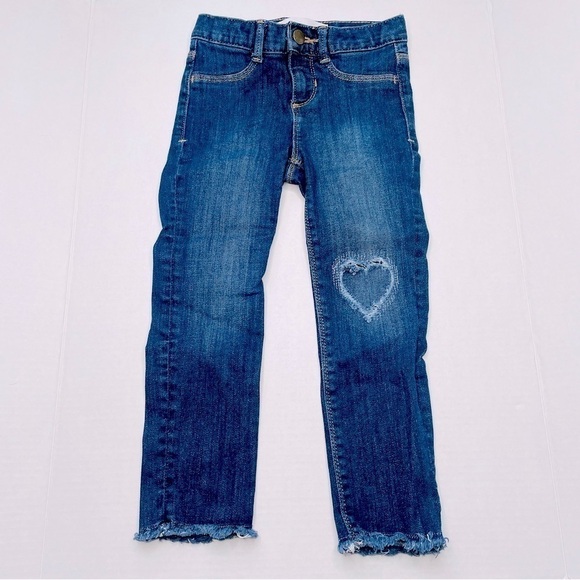 Old Navy Ballerina Heart Raw Hem Denim Jeans - Picture 1 of 8